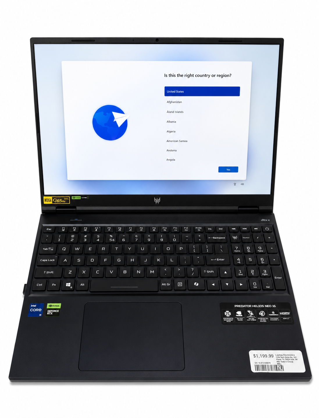Predator Helios Neo 16 Laptop